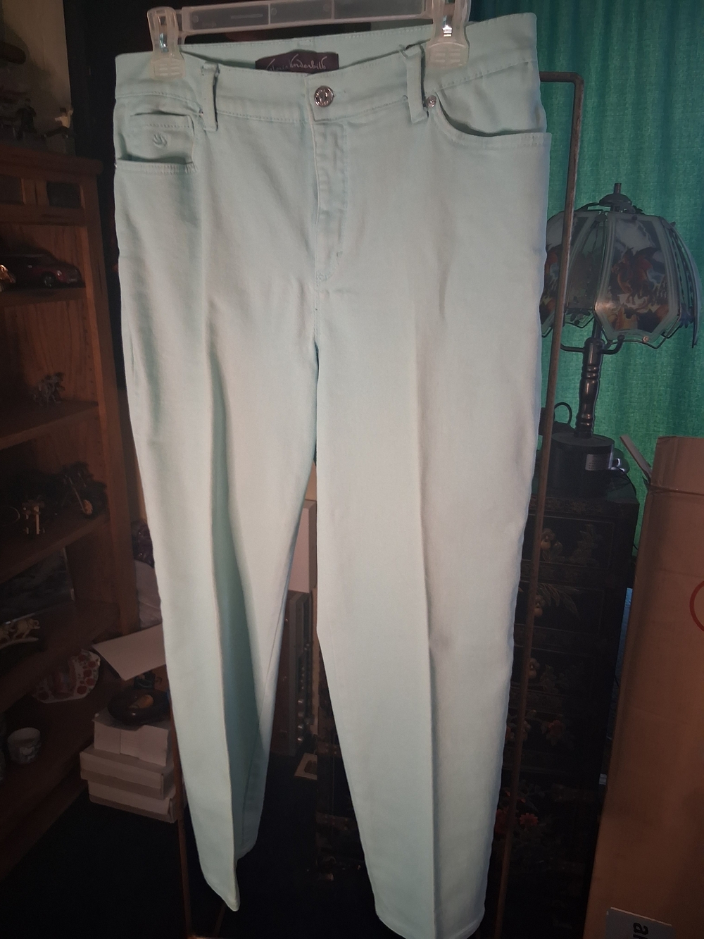 Gloria Vanderbilt Mint Green Straight-Leg Jeans
